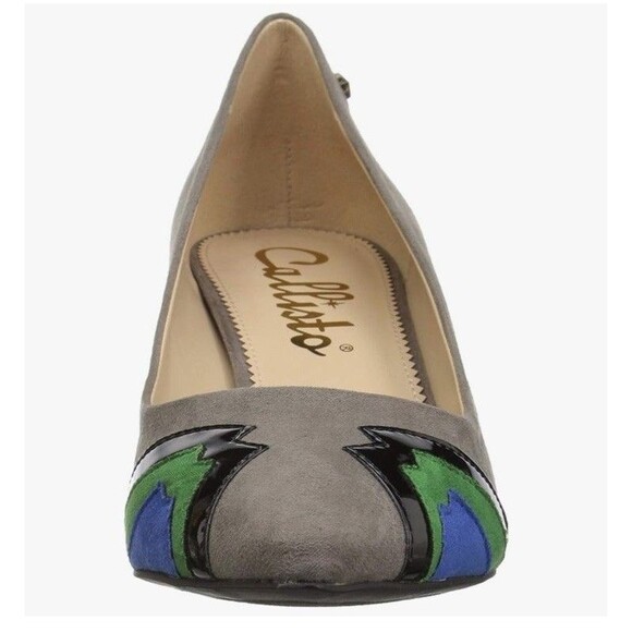 NEW Callisto Women's Advisor Pump Block Heels Size 6.5 Gray Suede - Picture 6 of 16
